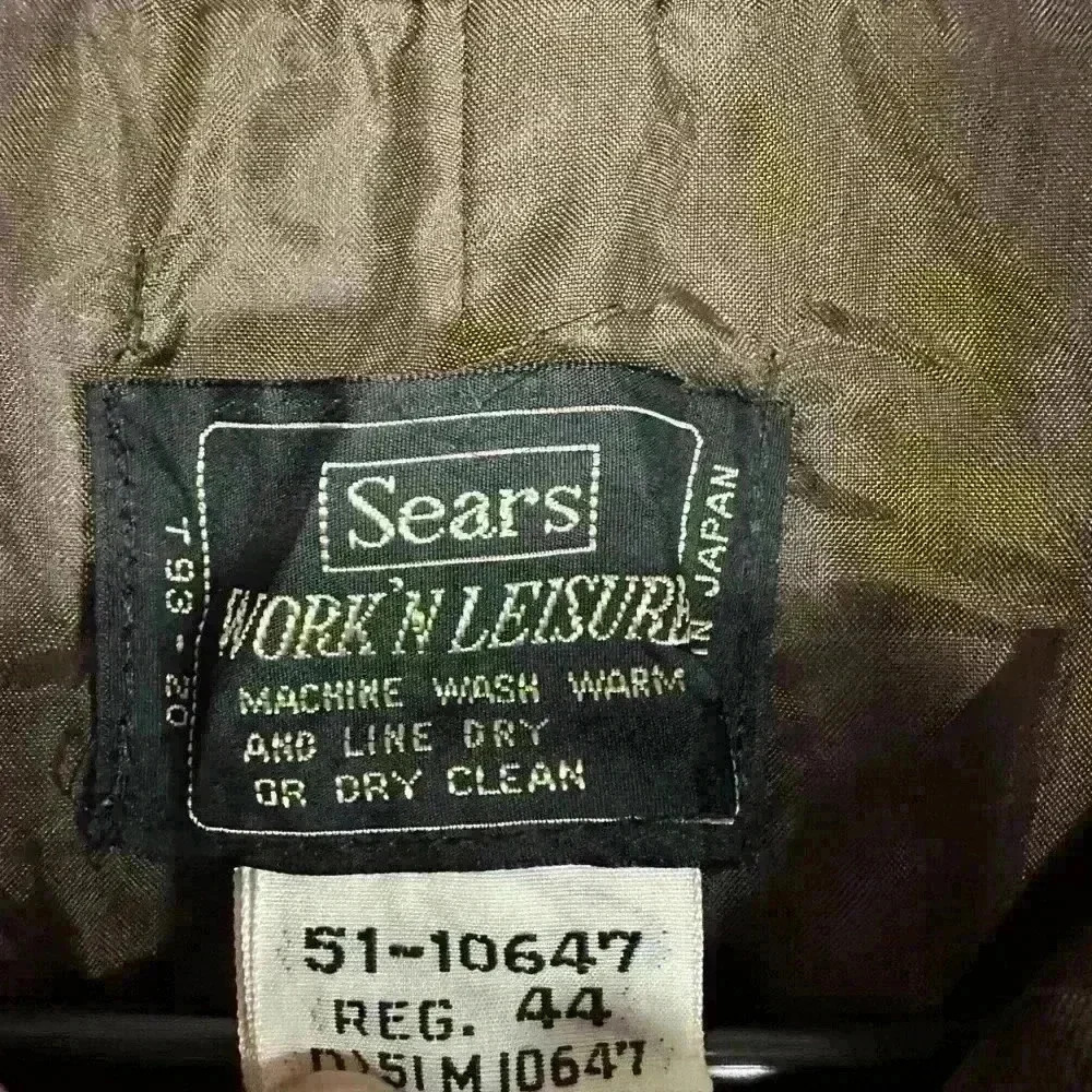 Sears Work'N Leisure Mens Size 44 Regular Brown Coveralls Overalls Hood Vintage - Picture 4 of 7